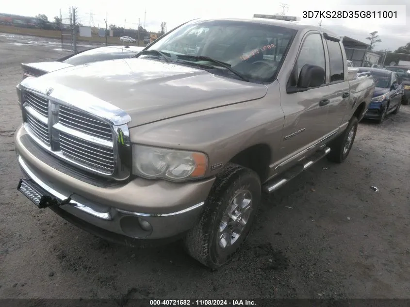 2005 Dodge Ram 2500 Slt/Laramie VIN: 3D7KS28D35G811001 Lot: 40721582