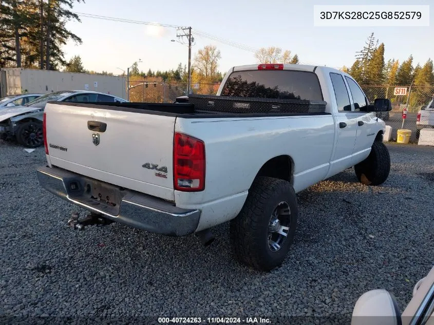 2005 Dodge Ram 2500 Slt/Laramie VIN: 3D7KS28C25G852579 Lot: 40724263