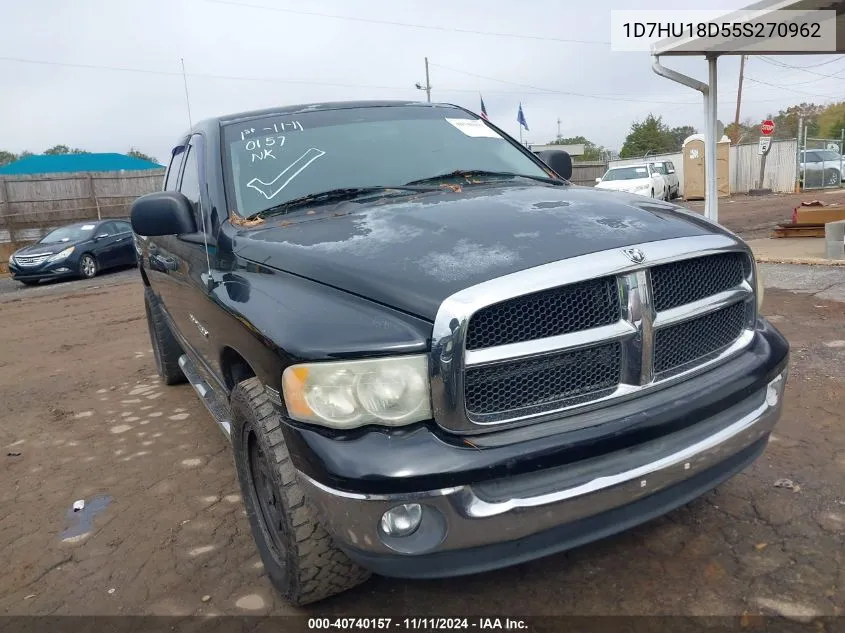 2005 Dodge Ram 1500 Slt/Laramie VIN: 1D7HU18D55S270962 Lot: 40740157