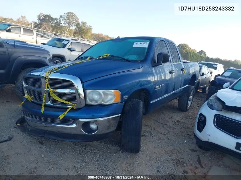 2005 Dodge Ram 1500 Slt/Laramie VIN: 1D7HU18D25S243332 Lot: 40748987