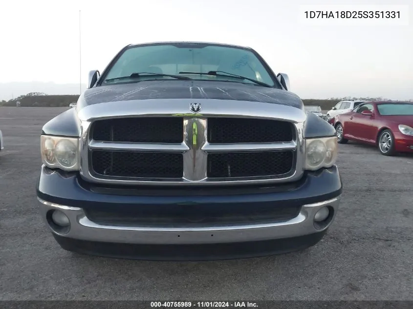 2005 Dodge Ram 1500 Slt/Laramie VIN: 1D7HA18D25S351331 Lot: 40755989