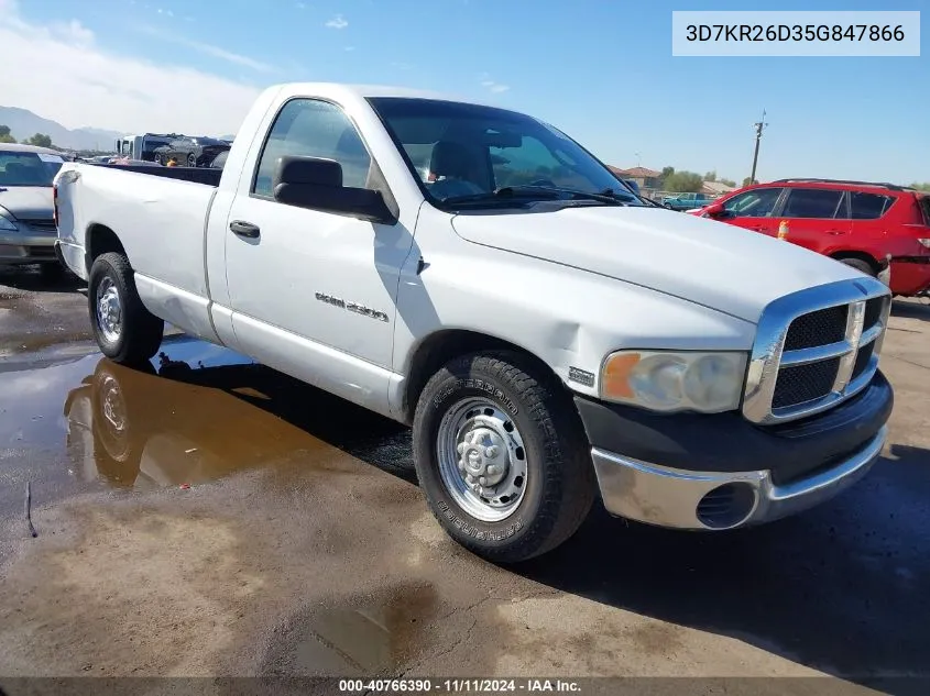 2005 Dodge Ram 2500 St VIN: 3D7KR26D35G847866 Lot: 40766390