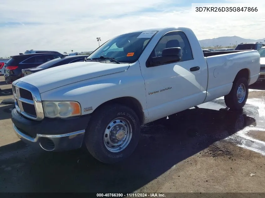 2005 Dodge Ram 2500 St VIN: 3D7KR26D35G847866 Lot: 40766390