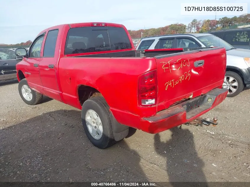 2005 Dodge Ram 1500 Slt/Laramie VIN: 1D7HU18D85S100725 Lot: 40766486