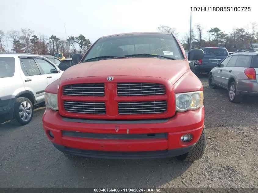 2005 Dodge Ram 1500 Slt/Laramie VIN: 1D7HU18D85S100725 Lot: 40766486