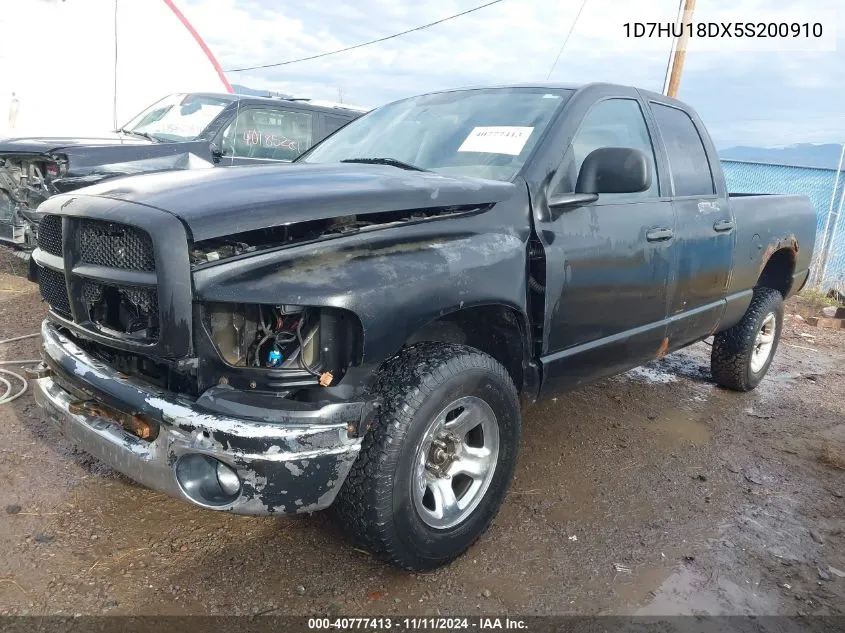 2005 Dodge Ram 1500 Slt/Laramie VIN: 1D7HU18DX5S200910 Lot: 40777413