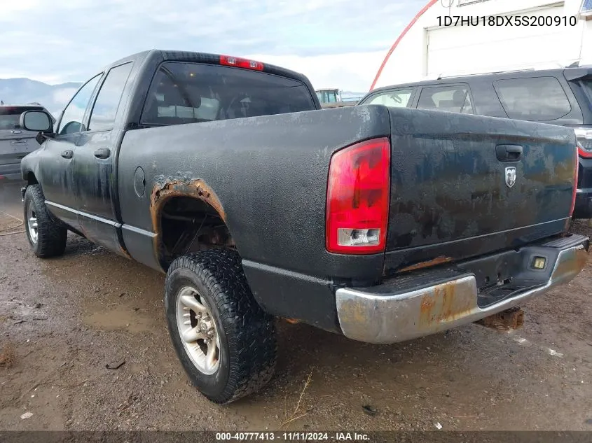 2005 Dodge Ram 1500 Slt/Laramie VIN: 1D7HU18DX5S200910 Lot: 40777413