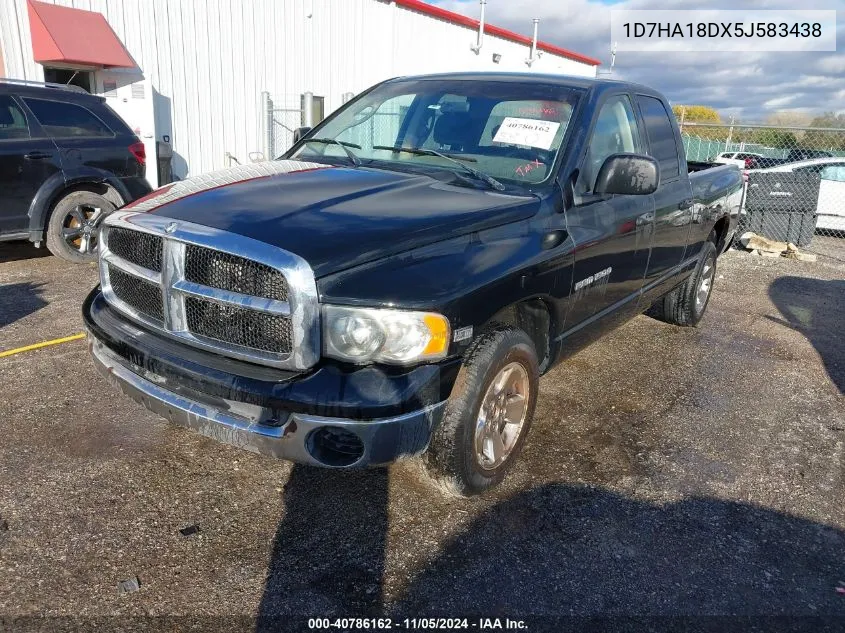 2005 Dodge Ram 1500 Slt/Laramie VIN: 1D7HA18DX5J583438 Lot: 40786162