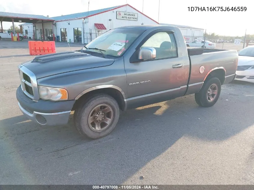 2005 Dodge Ram 1500 St VIN: 1D7HA16K75J646559 Lot: 40797008