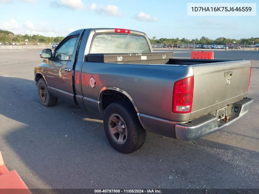 2005 Dodge Ram 1500 St VIN: 1D7HA16K75J646559 Lot: 40797008