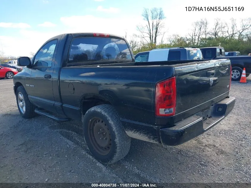 2005 Dodge Ram 1500 Slt/Laramie VIN: 1D7HA16N55J651169 Lot: 40804735