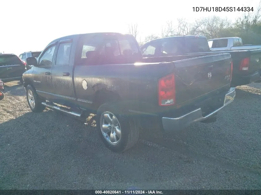 2005 Dodge Ram 1500 St/Slt VIN: 1D7HU18D45S144334 Lot: 40820641