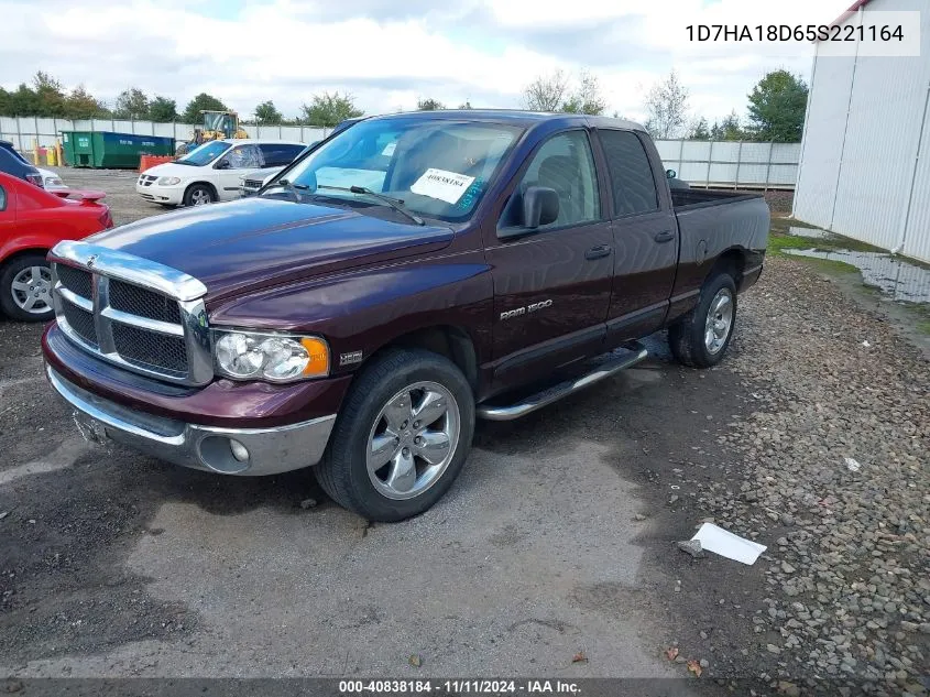 2005 Dodge Ram 1500 Slt/Laramie VIN: 1D7HA18D65S221164 Lot: 40838184