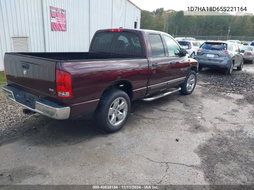 2005 Dodge Ram 1500 Slt/Laramie VIN: 1D7HA18D65S221164 Lot: 40838184