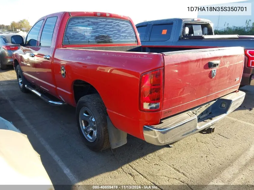 2005 Dodge Ram 1500 Slt/Laramie VIN: 1D7HA18N35S350701 Lot: 40859478