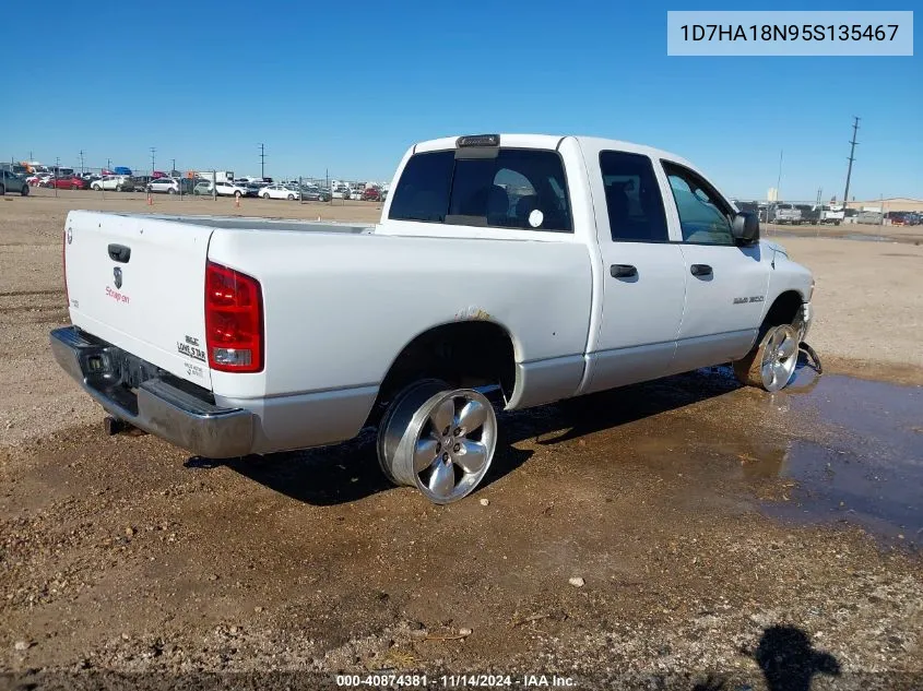 2005 Dodge Ram 1500 Slt/Laramie VIN: 1D7HA18N95S135467 Lot: 40874381