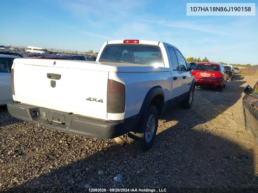 1D7HA18N86J190158 2006 Dodge Ram 1500 St/Slt