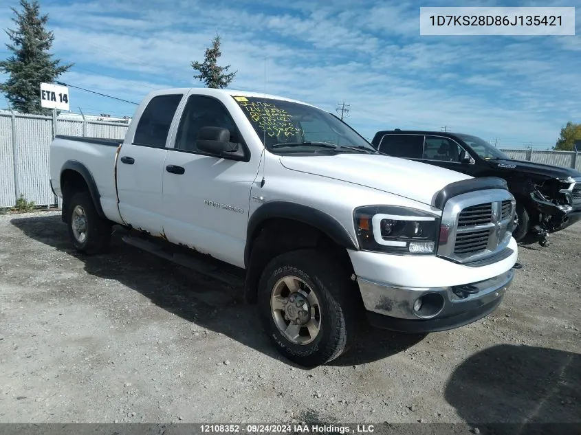 1D7KS28D86J135421 2006 Dodge Ram 2500 St/Slt