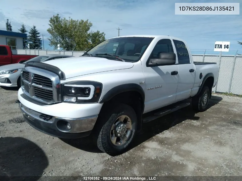 2006 Dodge Ram 2500 St/Slt VIN: 1D7KS28D86J135421 Lot: 12108352