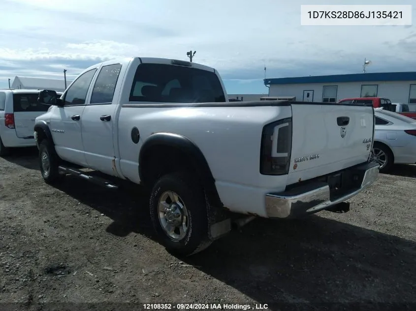 2006 Dodge Ram 2500 St/Slt VIN: 1D7KS28D86J135421 Lot: 12108352