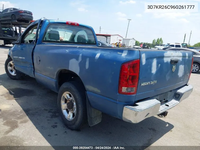 2006 Dodge Ram 2500 Slt/Sport VIN: 3D7KR26C96G261777 Lot: 39254473