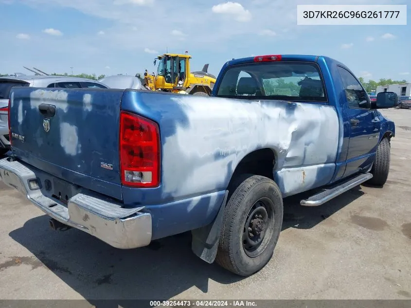 2006 Dodge Ram 2500 Slt/Sport VIN: 3D7KR26C96G261777 Lot: 39254473