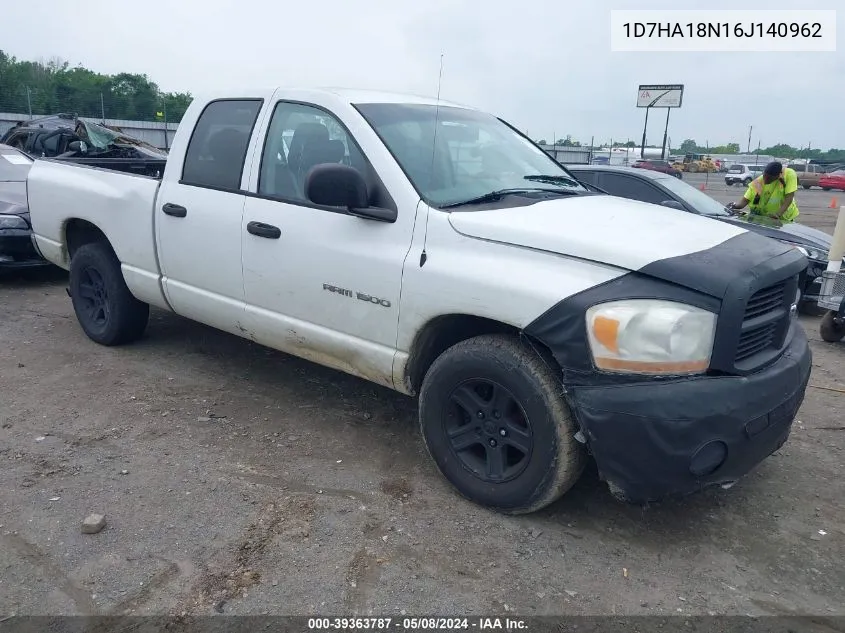 2006 Dodge Ram 1500 Slt VIN: 1D7HA18N16J140962 Lot: 39363787