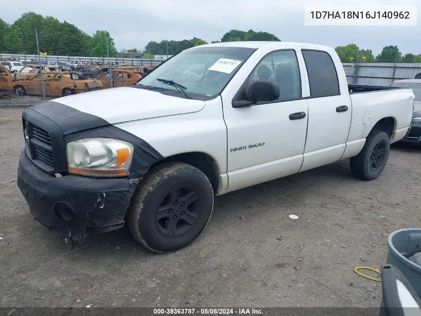 2006 Dodge Ram 1500 Slt VIN: 1D7HA18N16J140962 Lot: 39363787