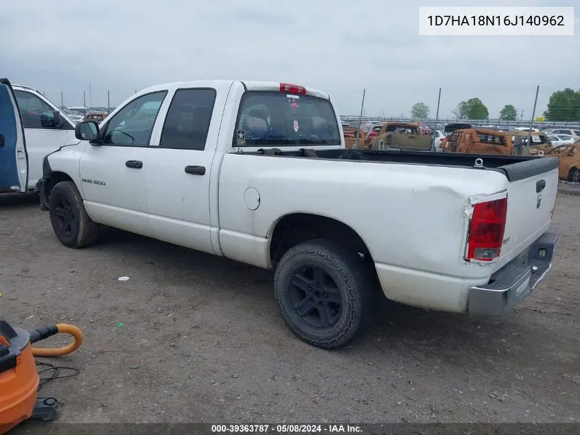 2006 Dodge Ram 1500 Slt VIN: 1D7HA18N16J140962 Lot: 39363787