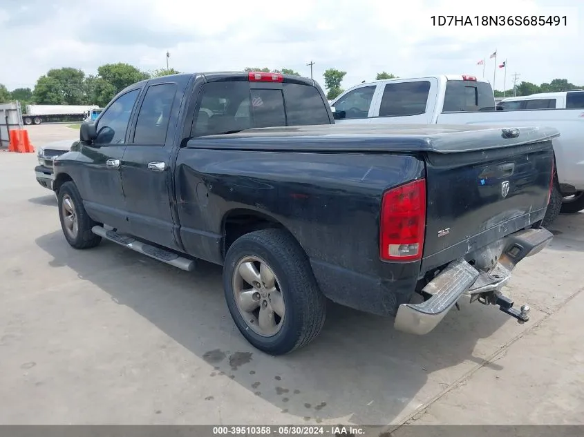 2006 Dodge Ram 1500 Slt VIN: 1D7HA18N36S685491 Lot: 39510358