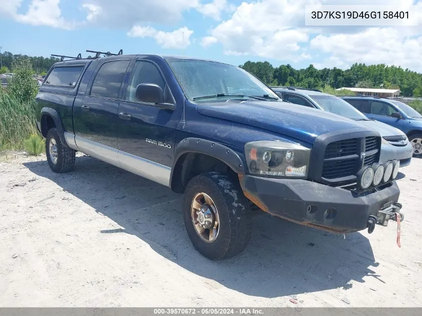 2006 Dodge Ram 1500 Slt VIN: 3D7KS19D46G158401 Lot: 39570672