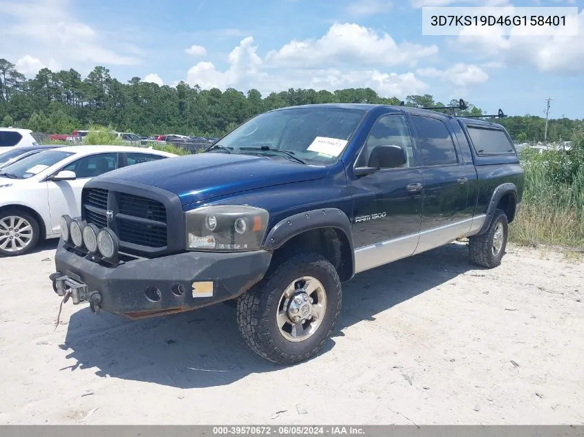 2006 Dodge Ram 1500 Slt VIN: 3D7KS19D46G158401 Lot: 39570672