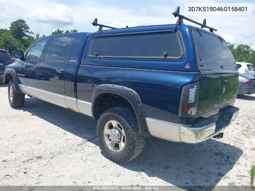 2006 Dodge Ram 1500 Slt VIN: 3D7KS19D46G158401 Lot: 39570672