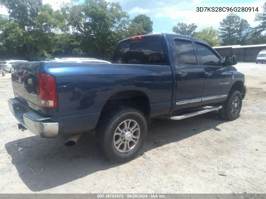 2006 Dodge Ram 2500 Laramie VIN: 3D7KS28C96G280914 Lot: 39703472