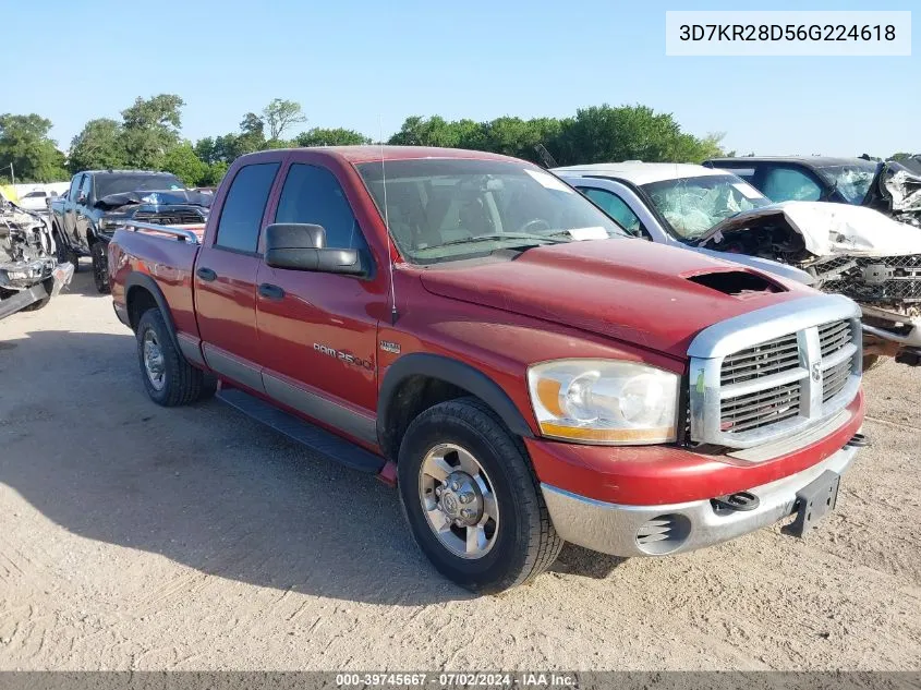 3D7KR28D56G224618 2006 Dodge Ram 2500 Slt/Sport