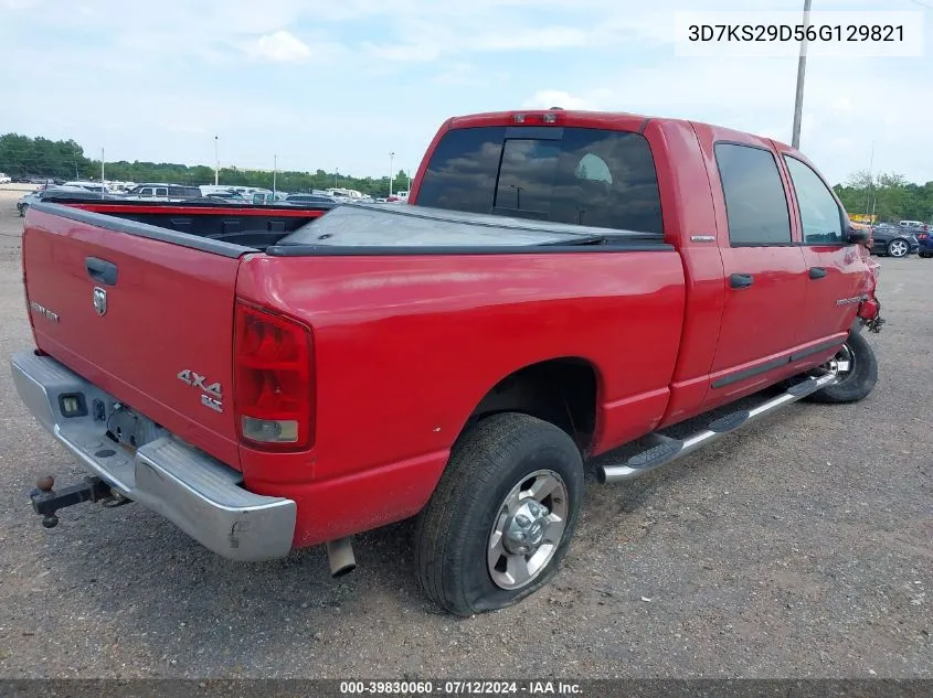 2006 Dodge Ram 2500 Slt VIN: 3D7KS29D56G129821 Lot: 39830060