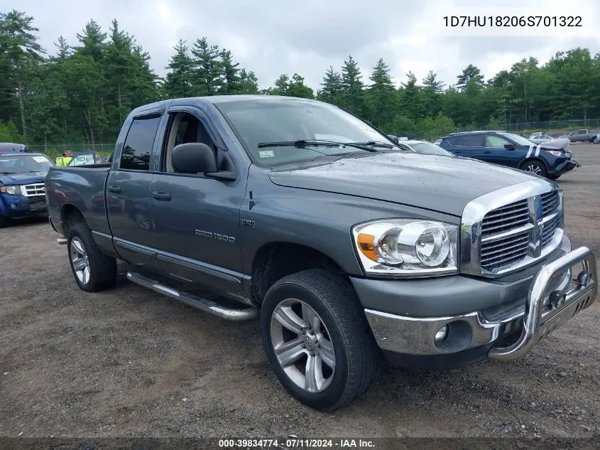 2006 Dodge Ram 1500 Slt/Trx4 Off Road/Sport VIN: 1D7HU18206S701322 Lot: 39834774