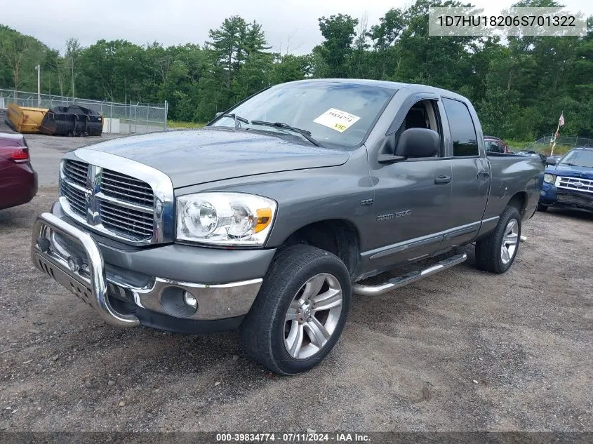 2006 Dodge Ram 1500 Slt/Trx4 Off Road/Sport VIN: 1D7HU18206S701322 Lot: 39834774