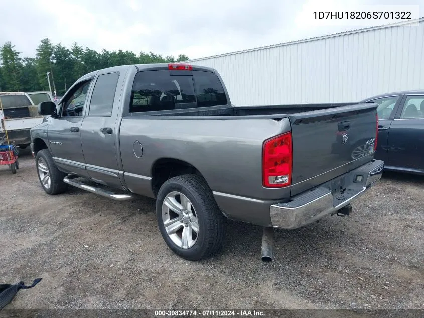 2006 Dodge Ram 1500 Slt/Trx4 Off Road/Sport VIN: 1D7HU18206S701322 Lot: 39834774