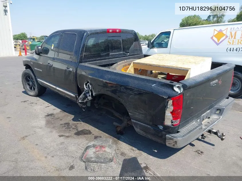 2006 Dodge Ram 1500 Laramie VIN: 1D7HU18296J104756 Lot: 39883222