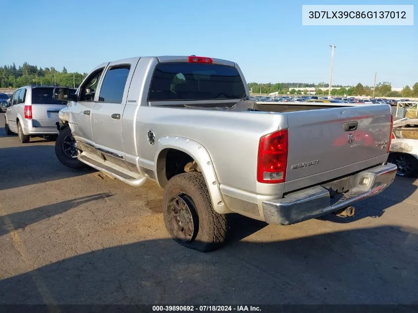 2006 Dodge Ram 3500 Laramie VIN: 3D7LX39C86G137012 Lot: 39890692