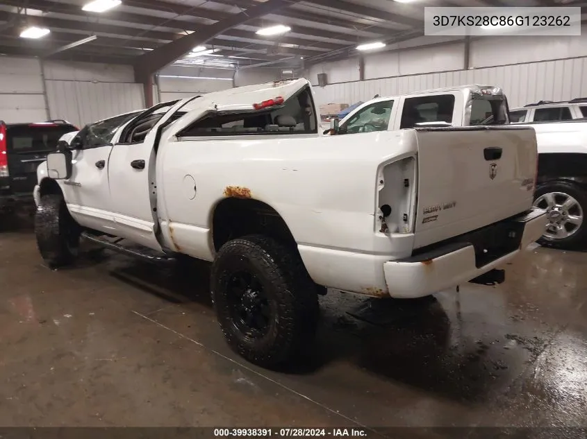 2006 Dodge Ram 2500 Slt/Trx4 Off Road/Sport/Power Wagon VIN: 3D7KS28C86G123262 Lot: 39938391