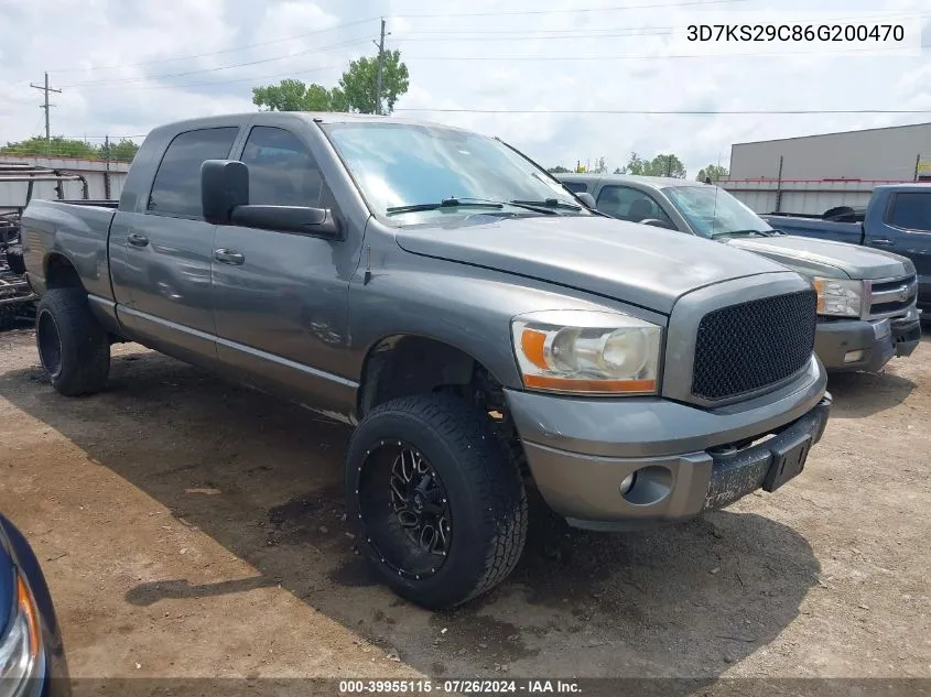 2006 Dodge Ram 2500 Slt VIN: 3D7KS29C86G200470 Lot: 39955115