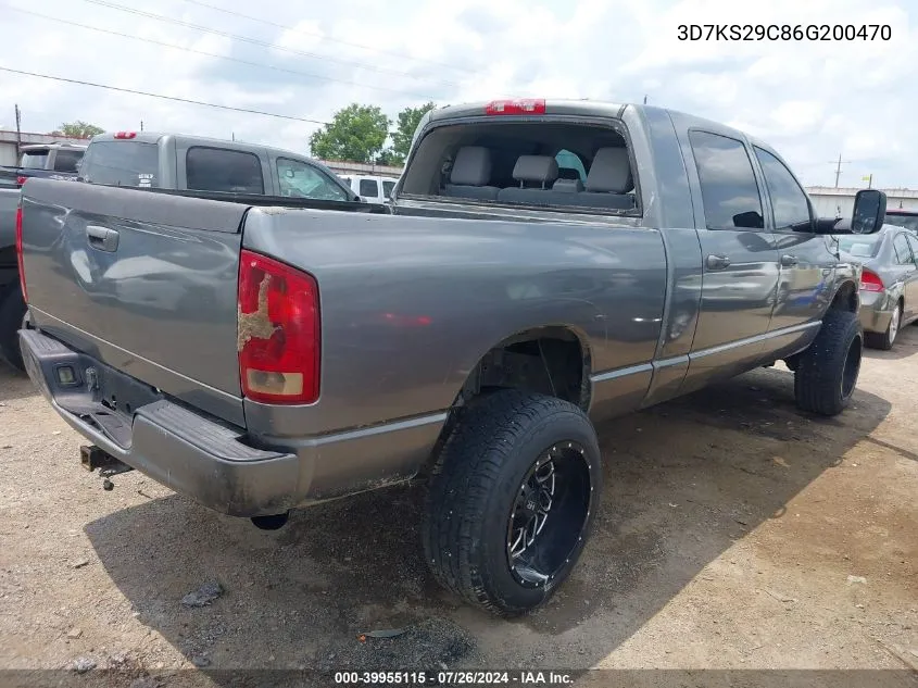 2006 Dodge Ram 2500 Slt VIN: 3D7KS29C86G200470 Lot: 39955115