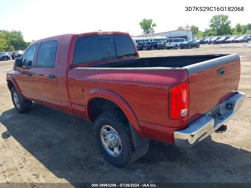 2006 Dodge Ram 2500 Laramie VIN: 3D7KS29C16G182068 Lot: 39963206