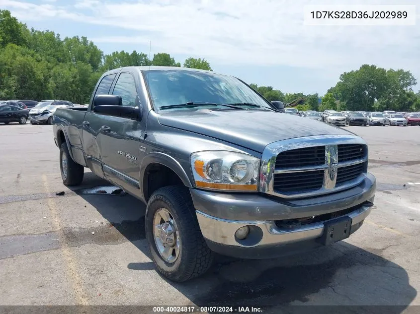 1D7KS28D36J202989 2006 Dodge Ram 2500 Slt/Sport