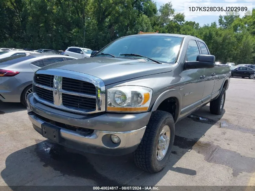 2006 Dodge Ram 2500 Slt/Sport VIN: 1D7KS28D36J202989 Lot: 40024817