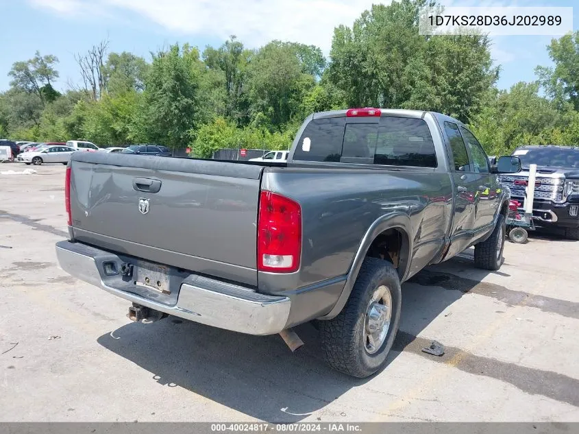 1D7KS28D36J202989 2006 Dodge Ram 2500 Slt/Sport