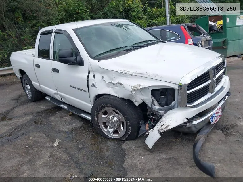 2006 Dodge Ram 3500 Slt/Sport VIN: 3D7LL38C66G181250 Lot: 40053039