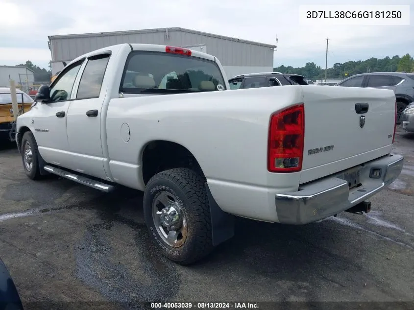 2006 Dodge Ram 3500 Slt/Sport VIN: 3D7LL38C66G181250 Lot: 40053039